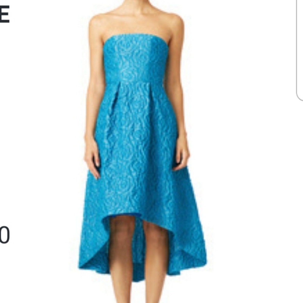 ML Monique Lhuillier Teal Sunshine Day Gown